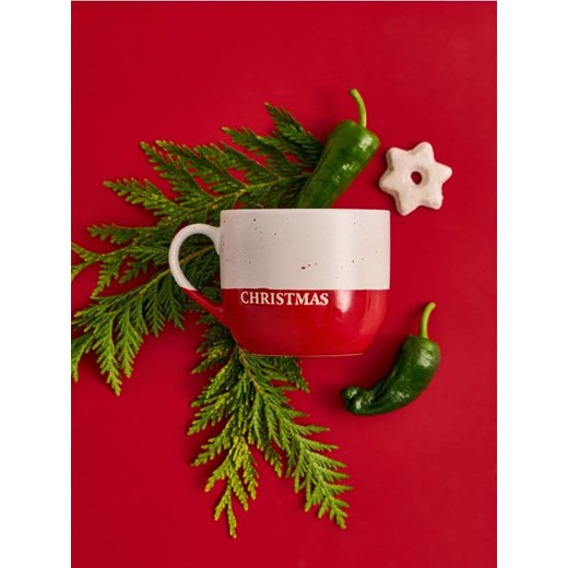 Sinsay - Świąteczny kubek z napisem Merry Christmas - różowy - id: 265GI-03X - marki Sinsay - 186773648 Sinsay - Świąteczny kubek z napisem Merry Christmas - różowy ze sklepu Sinsay w kategorii Kubki - zdjęcie 186773648