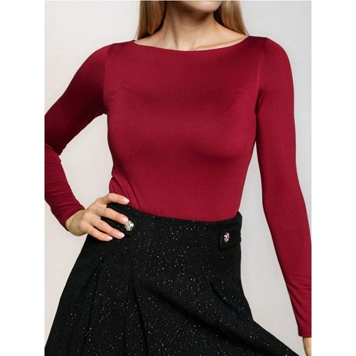 Sinsay - Body z długim rękawem - bordowy ze sklepu Sinsay w kategorii Body damskie - zdjęcie 186773657