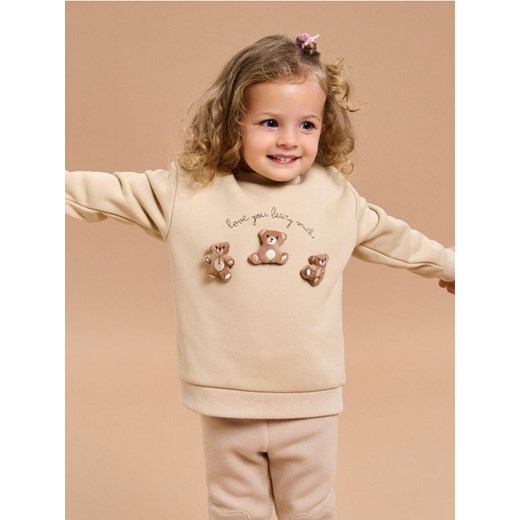 Sinsay - Ocieplana bluza crewneck - kremowy - id: 580GK-02X - marki Sinsay - 186773715 Sinsay - Ocieplana bluza crewneck - kremowy ze sklepu Sinsay w kategorii Bluzy i swetry - zdjęcie 186773715