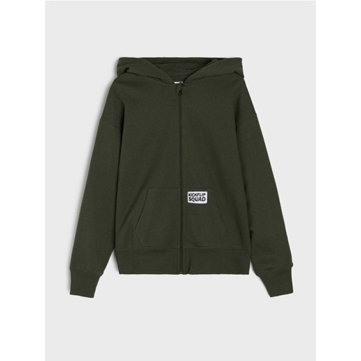 Sinsay - Rozpinana bluza z kapturem - khaki - id: 603DW-87X - marki Sinsay - 186773718 Sinsay - Rozpinana bluza z kapturem - khaki ze sklepu Sinsay w kategorii Bluzy chłopięce - zdjęcie 186773718