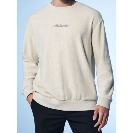 Sinsay - Bluza crewneck - kremowy ze sklepu Sinsay w kategorii Bluzy męskie - zdjęcie 186773778
