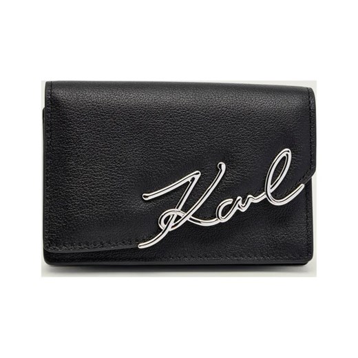 Karl Lagerfeld Skórzane etui na karty k/signature ze sklepu Gomez Fashion Store w kategorii Etui - zdjęcie 186774315