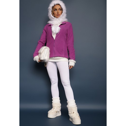 Fioletowy Casualowy Polar Dannira Renee L renee.pl