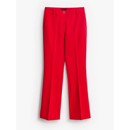 Mohito - Spodnie flare - czerwony ze sklepu Mohito w kategorii Spodnie damskie - zdjęcie 186775588