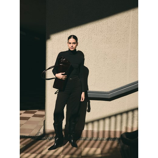 Reserved - Kozaki na obcasie kitten - czarny ze sklepu Reserved w kategorii Kozaki damskie - zdjęcie 186775636