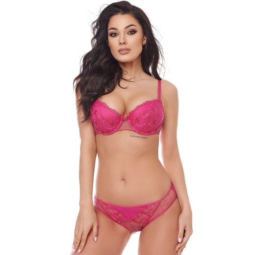 Sawren biustonosz koronkowy push-up różowy Instinct, Kolor różowy, Rozmiar 60A, Sawren ze sklepu Primodo w kategorii Biustonosze - zdjęcie 186776837