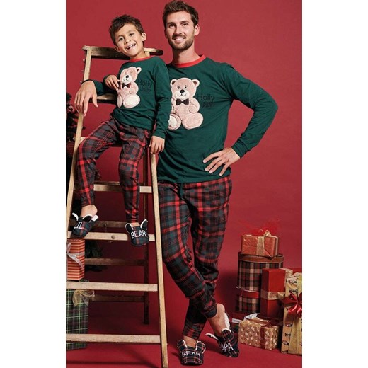 Świąteczna piżama męska w kratę zielona DONATO, Kolor zielony-kratka, Rozmiar 2XL, Sorbetto ze sklepu Primodo w kategorii Piżamy męskie - zdjęcie 186776856