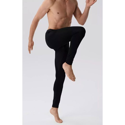 Legginsy sportowe męskie czarne Performance BML-016, Kolor czarny, Rozmiar S, ATLANTIC ze sklepu Intymna w kategorii Kalesony - zdjęcie 186776876
