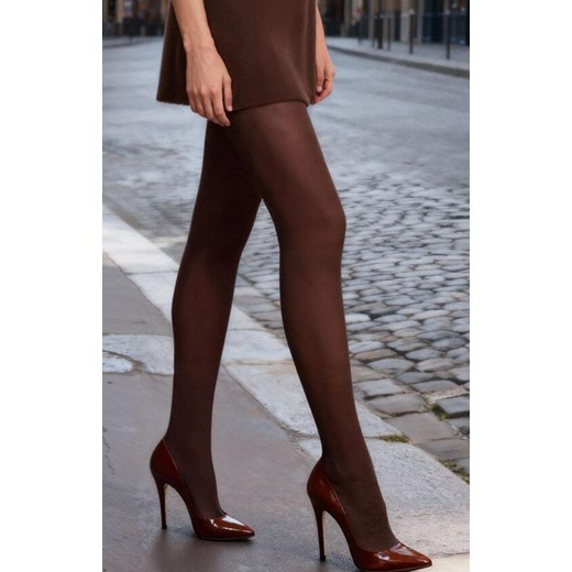 Marilyn matowe rajstopy damskie ciemnobrązowe Tonic 40 DEN, Kolor ciemnobrązowy, Rozmiar 2, Marilyn ze sklepu Intymna w kategorii Rajstopy - zdjęcie 186777275