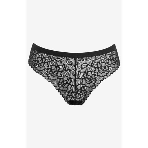 Klasyczne figi damskie czarne z miękkiej koronki Margherita, Kolor czarny, Rozmiar XL, Pierre Cardin ze sklepu Intymna w kategorii Majtki damskie - zdjęcie 186777319