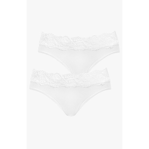 2-pack figi damskie bawełniane z koronkową talią białe Viola, Kolor biały, Rozmiar S, Pierre Cardin ze sklepu Intymna w kategorii Majtki damskie - zdjęcie 186777327
