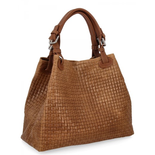 Modna Torebka Skórzana Shopper Bag 2269-J Ruda - id: 108188 - marki Other - 186778005 Modna Torebka Skórzana Shopper Bag 2269-J Ruda ze sklepu PaniTorbalska w kategorii Torby Shopper bag - zdjęcie 186778005