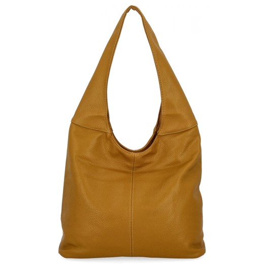 Uniwersalne Torebki Damskie Shopper Bag firmy Hernan HB0141 Musztardowa ze sklepu PaniTorbalska w kategorii Torby Shopper bag - zdjęcie 186778029