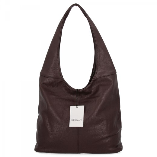 Uniwersalne Torebki Damskie Shopper Bag firmy Hernan HB0141 Czekoladowa Hernan One Size PaniTorbalska promocja