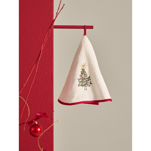 Sinsay - Ręcznik w świąteczny wzór - pomarańczowy Sinsay One Size Sinsay