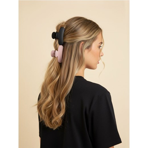 Sinsay - Klamra do włosów z matowym wykończeniem 2 pack - wielobarwny ze sklepu Sinsay w kategorii Spinki - zdjęcie 186780909