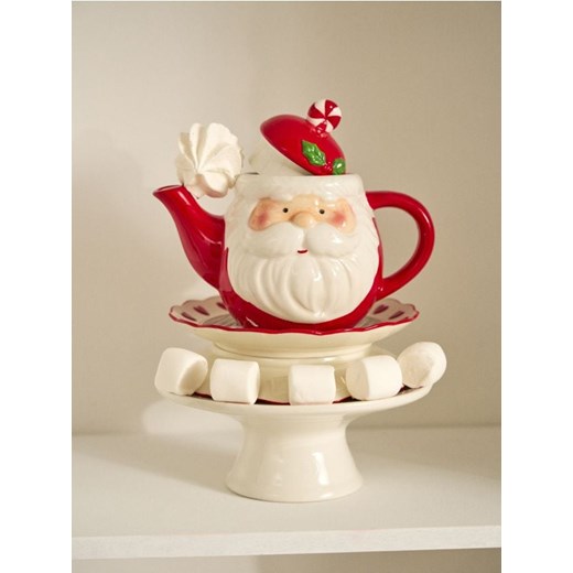 Sinsay - Dzbanek z pokrywką w kształcie świętego Mikołaja - czerwony ze sklepu Sinsay w kategorii Dzbanki i zaparzacze - zdjęcie 186780967