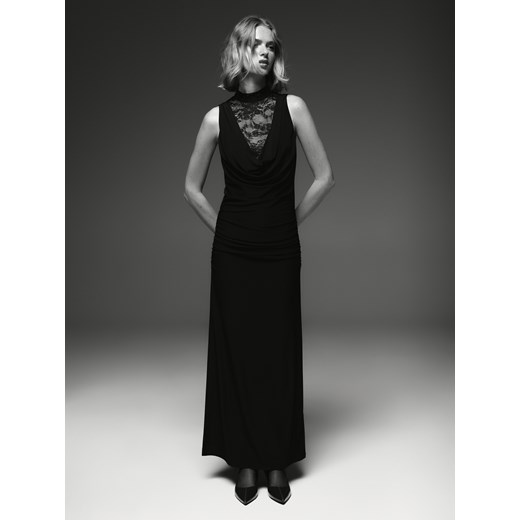 Reserved - Sukienka maxi z koronką - czarny ze sklepu Reserved w kategorii Sukienki - zdjęcie 186783006