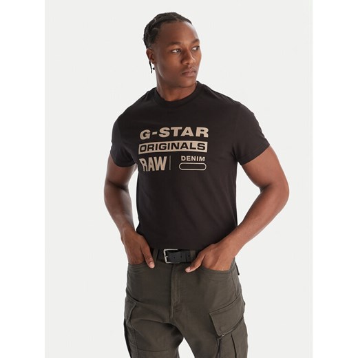 G-Star Raw T-Shirt Originals D25969-C506 1214 Czarny Regular Fit ze sklepu MODIVO w kategorii T-shirty męskie - zdjęcie 186784187