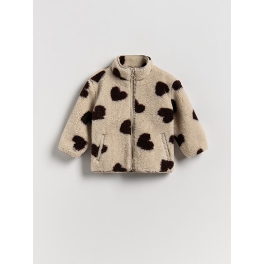 Reserved - Kurtka z imitacji baranka - złamana biel ze sklepu Reserved w kategorii Kurtki dziewczęce - zdjęcie 186785578