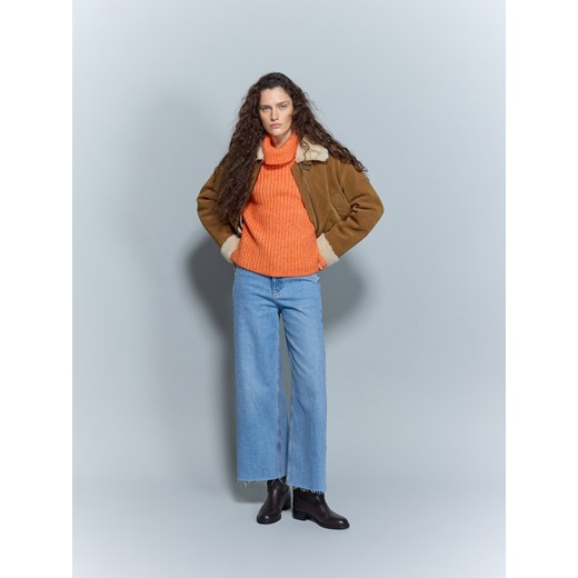 Reserved - Jeansy wide leg z wysokim stanem - niebieski ze sklepu Reserved w kategorii Jeansy damskie - zdjęcie 186785728