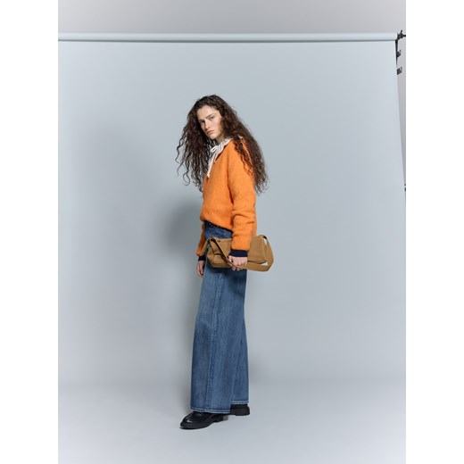 Reserved - Zamszowa torebka na ramię - brązowy ze sklepu Reserved w kategorii Listonoszki - zdjęcie 186785736