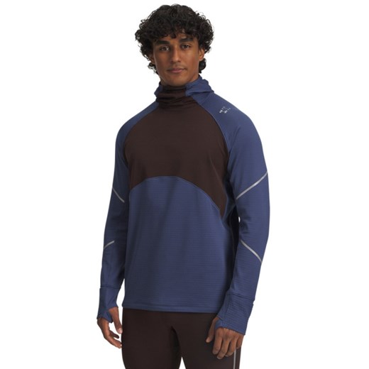 Męska bluza do biegania Under Armour UA Halo Run CW Balaclava - granatowa ze sklepu Sportstylestory.com w kategorii Bluzy męskie - zdjęcie 186786129