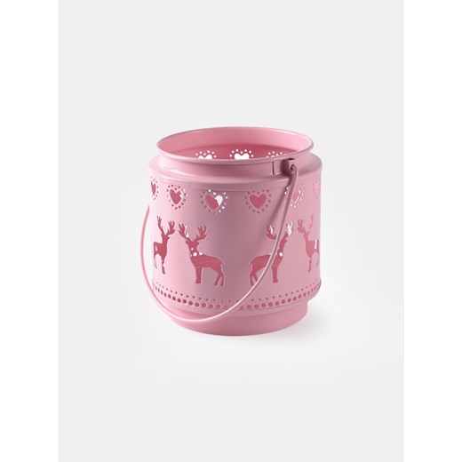 Sinsay - Świecznik z zimowym motywem - różowy Sinsay One Size Sinsay