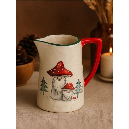 Sinsay - Świąteczny dzbanek ceramiczny z motywem skrzatów muchomorów - wielobarwny ze sklepu Sinsay w kategorii Dzbanki i zaparzacze - zdjęcie 186787408