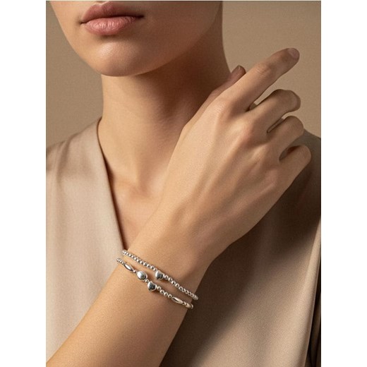 Sinsay - Bransoletka z błyszczącym wykończeniem 2 pack - srebrny ze sklepu Sinsay w kategorii Bransoletki - zdjęcie 186787537