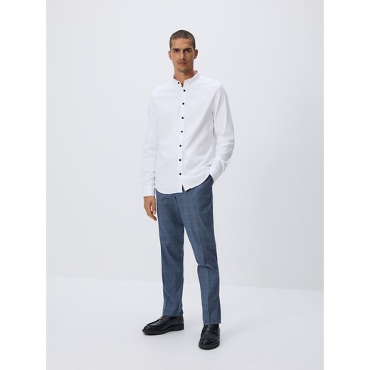 Reserved - Koszula super slim z bawełny egipskiej - biały ze sklepu Reserved w kategorii Koszule męskie - zdjęcie 186787809