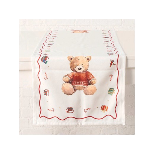 Boltze Bieżnik &quot;Bailey&quot; w kolorze biało-czerwonym - 140 x 40 cm ze sklepu Limango Polska w kategorii Obrusy i bieżniki - zdjęcie 186789359