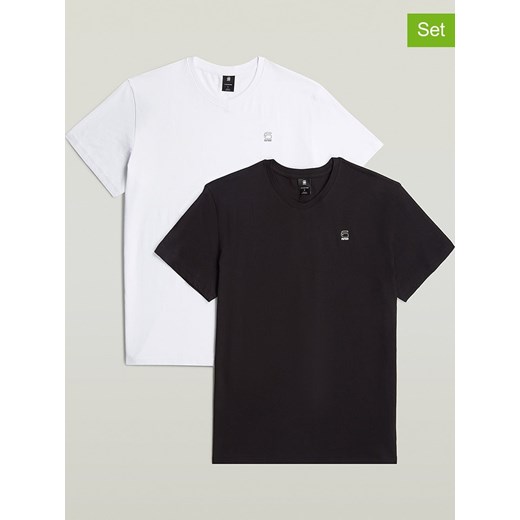 G-Star Koszulki (2 szt.) w kolorze białym i czarnym ze sklepu Limango Polska w kategorii T-shirty męskie - zdjęcie 186789849