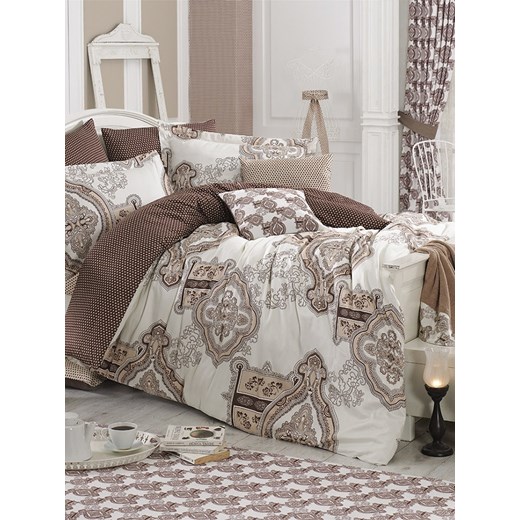 Elizabed 2-częściowy komplet pościeli renforcé w kolorze beżowo-brązowym ze sklepu Limango Polska w kategorii Pościele - zdjęcie 186790835