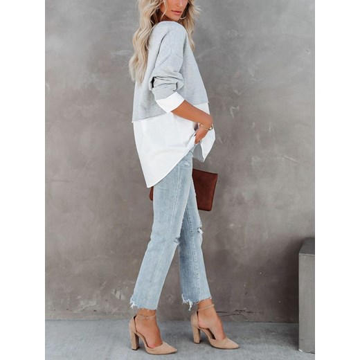 LA Angels Bluza w kolorze biało-szarym La Angels M wyprzedaż Limango Polska