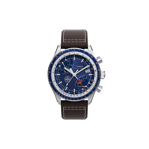 Timex Zegarek Fly Back Chronograph x Pan Am® TW2W97200 Brązowy ze sklepu MODIVO w kategorii Zegarki - zdjęcie 186791659