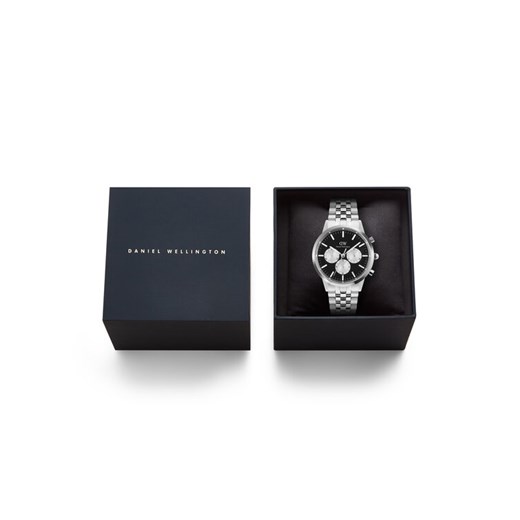 Daniel Wellington Zegarek Iconic Chronograph DW00100873 Srebrny ze sklepu MODIVO w kategorii Zegarki - zdjęcie 186791698