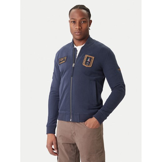Aeronautica Militare Bluza 252FE2071UF00669 Granatowy Regular Fit ze sklepu MODIVO w kategorii Bluzy męskie - zdjęcie 186791705