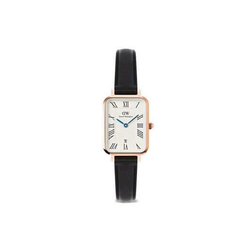 Daniel Wellington Zegarek Quadro Sterling Roman Numerals DW00100862 Czarny ze sklepu MODIVO w kategorii Zegarki - zdjęcie 186791766