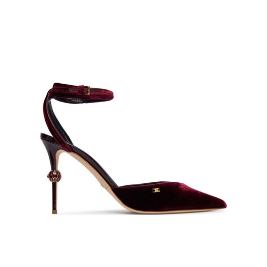 Szpilki Elisabetta Franchi SA-74L-57E2-EA4 Bordowy - id: 0000305607317 - marki Elisabetta Franchi - 186793245 Szpilki Elisabetta Franchi SA-74L-57E2-EA4 Bordowy ze sklepu eobuwie.pl w kategorii Czółenka - zdjęcie 186793245