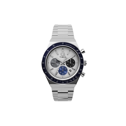Zegarek Timex Q Timex® Chronograph TW2Y36200 Srebrny ze sklepu eobuwie.pl w kategorii Zegarki - zdjęcie 186793267