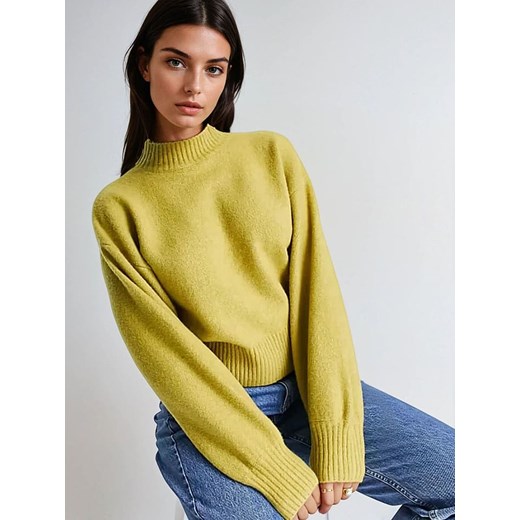 Monki Sweter w kolorze limonkowym Monki M wyprzedaż Limango Polska