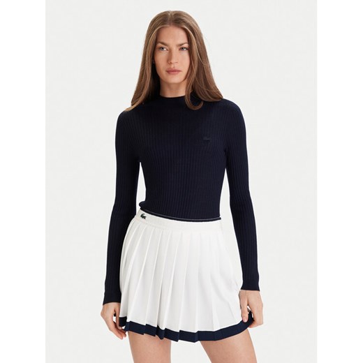 Lacoste Sweter AF4189 Granatowy Slim Fit ze sklepu MODIVO w kategorii Swetry damskie - zdjęcie 186795408