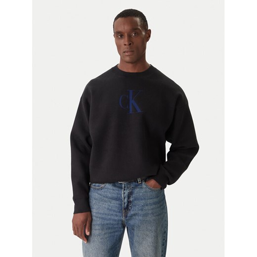 Calvin Klein Jeans Sweter LV04RD305G Czarny Relaxed Fit ze sklepu MODIVO w kategorii Swetry męskie - zdjęcie 186795425