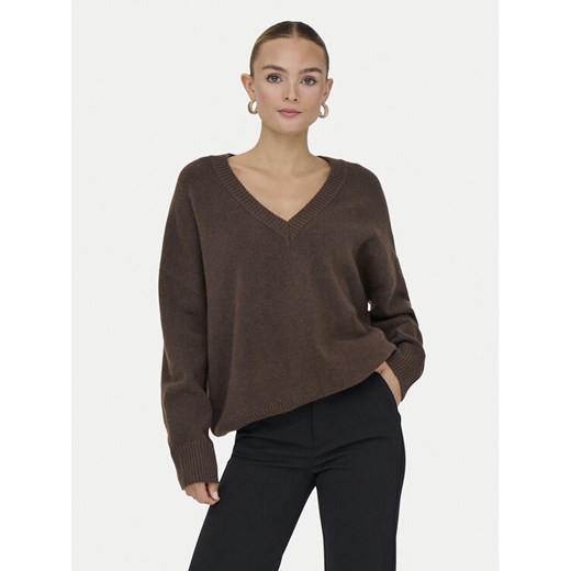 ONLY Sweter Mari 15360940 Brązowy Loose Fit ze sklepu MODIVO w kategorii Swetry damskie - zdjęcie 186795458