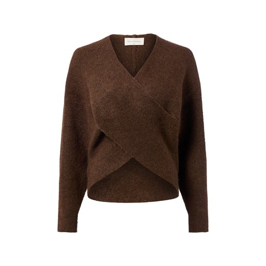 Msch Copenhagen Sweter damski z zawartością alpaki - MSCHZinelle Kobiety czekoladowy jednolity ze sklepu vangraaf w kategorii Swetry damskie - zdjęcie 186796815