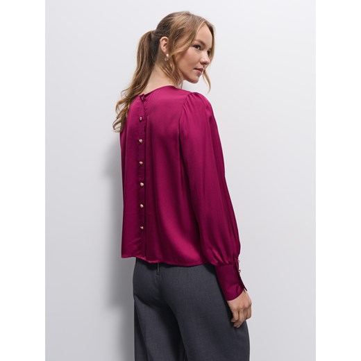 Mohito - Bluzka z wiskozy - ciemny fiolet ze sklepu Mohito w kategorii Bluzki ciążowe - zdjęcie 186797127