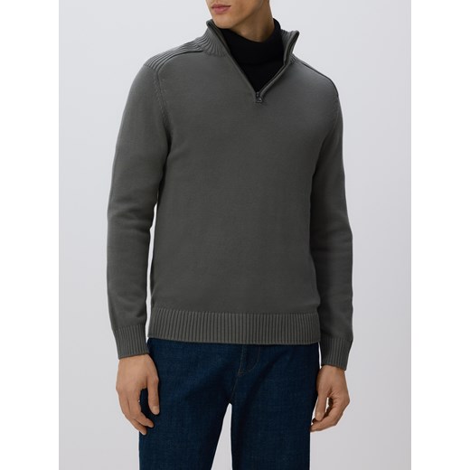 Reserved - Sweter z rozpinanym golfem - zielony ze sklepu Reserved w kategorii Swetry męskie - zdjęcie 186797369