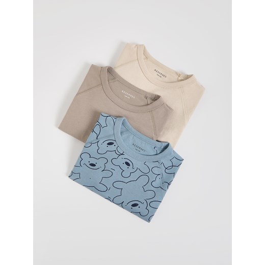 Reserved - Longsleeve 3 pack - beżowy ze sklepu Reserved w kategorii T-shirty chłopięce - zdjęcie 186797465