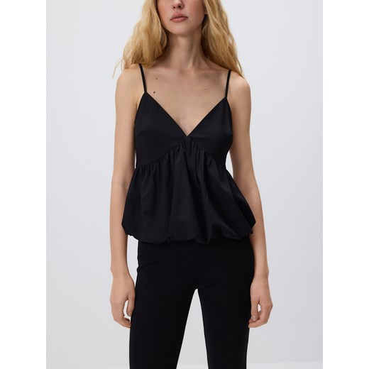 Reserved - Top typu bombka - czarny ze sklepu Reserved w kategorii Bluzki damskie - zdjęcie 186797566